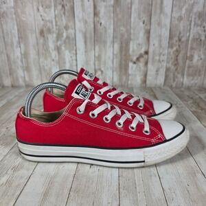 Converse Red and White Canvas Sneakers